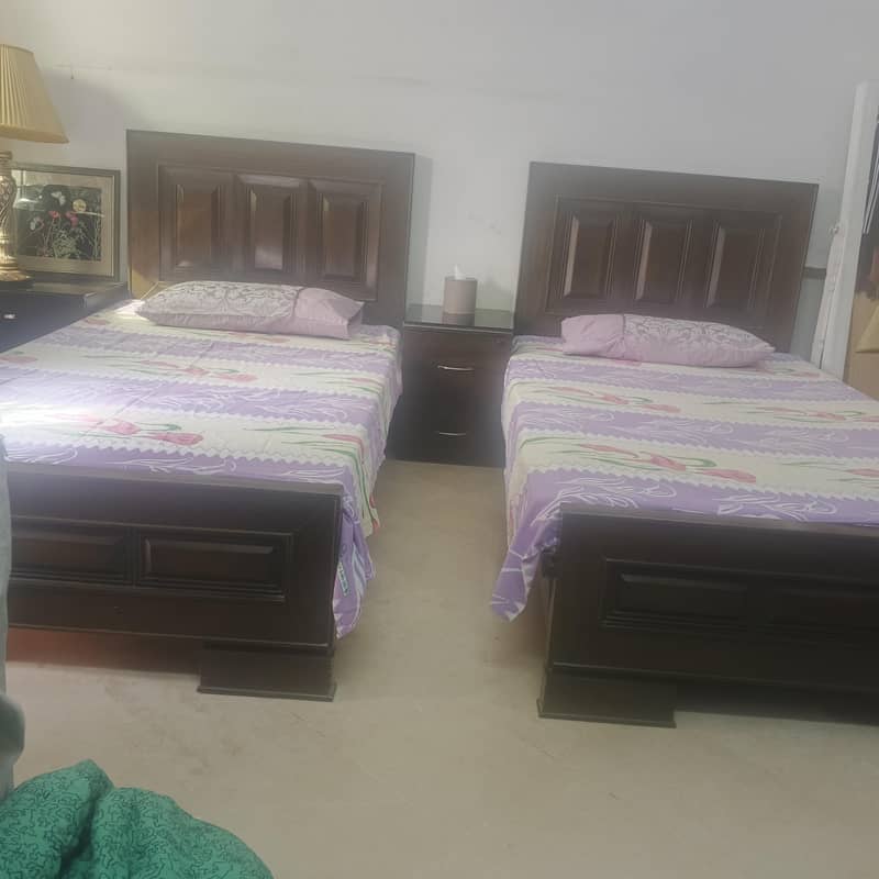 single beds n side table 1