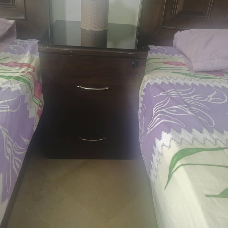 single beds n side table 5