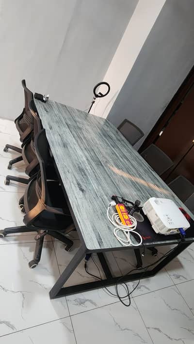 Conference Table For Office with six rotatable Chairs