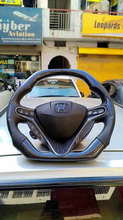 Honda Reborn Honda City multimedia steering wheel carbon fiber
