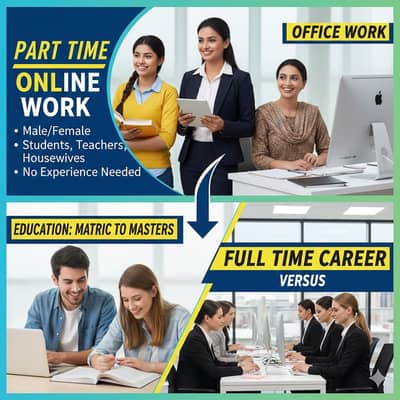 “Part Time / Full Time Jobs in Lahore”