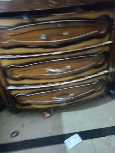 bed side table dressing wooden in colour