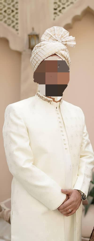 Boski Colour Sherwani + Kulla