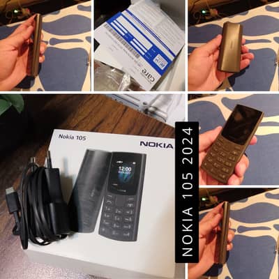 ORIGINAL NOKIA 105 2024 BLACK COMPLETE BOX