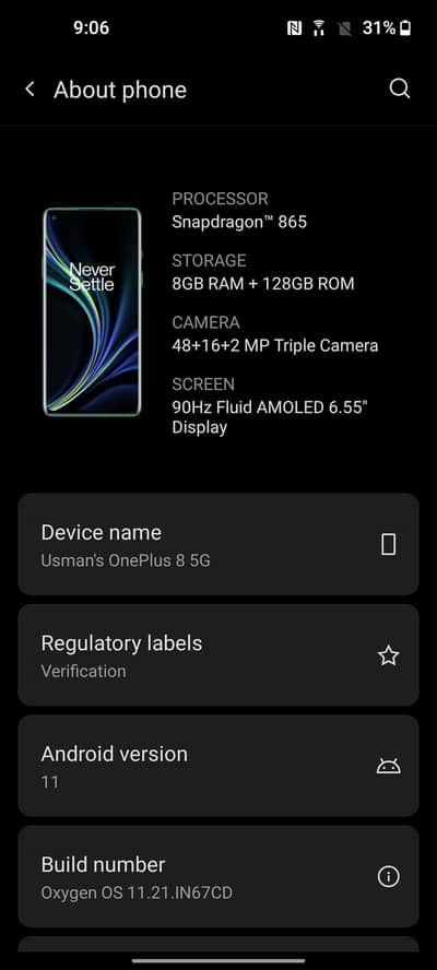one plus 8 5g non pta only signal line