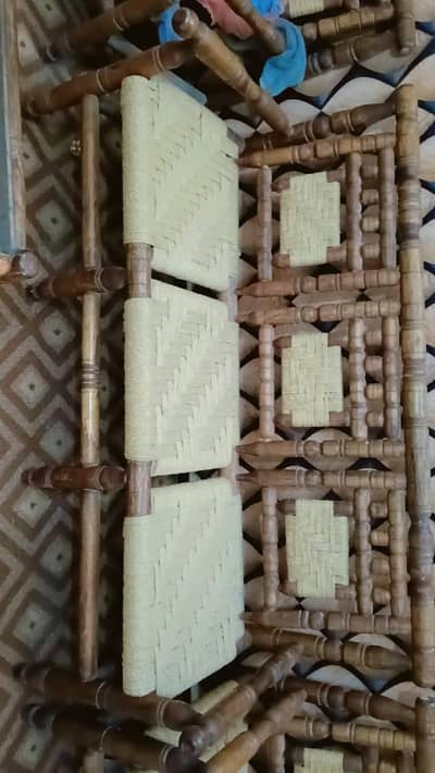 wooden sofa set with table