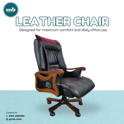 Leather chair | Boss chair | recliner chair | comfortable cusion chair