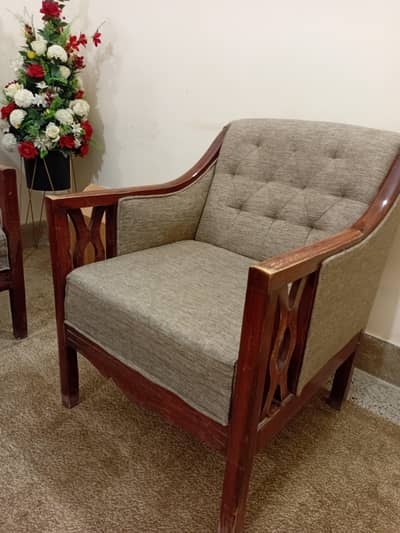 5 Seater Sheesham Wood Sofa Set