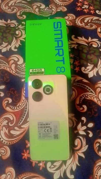 infinix smart 8 | pta approved | charger | box | 4/64