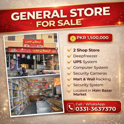 Business for sale/Running General Store for Sale/Business Setup