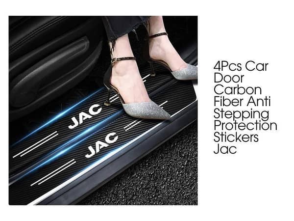 Car Door Carbon Fiber Anti Stepping Protection Stickers JAC | 4Pcs