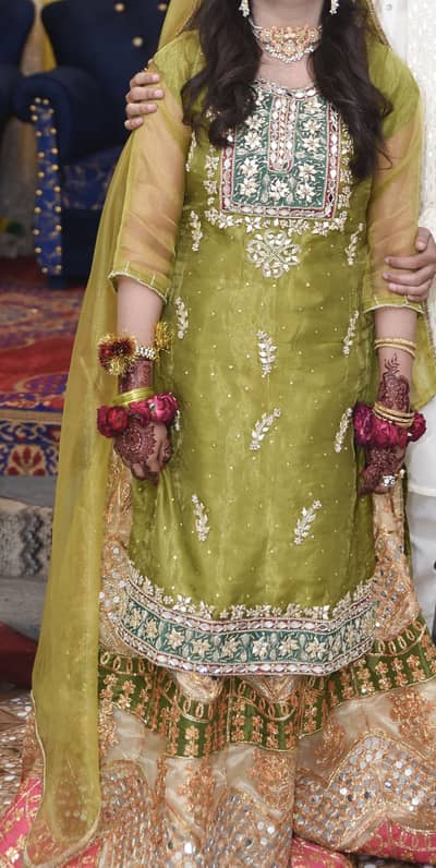 Brand New Bridal Mahndi Dress For Sale