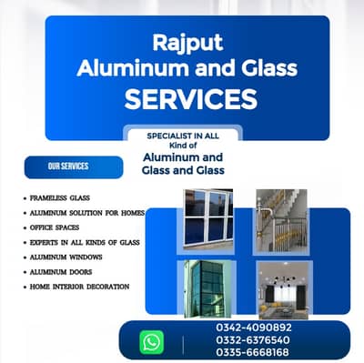 Aluminum & Glass Work in DHA Lahore | Windows, Doors, Frameless Glass