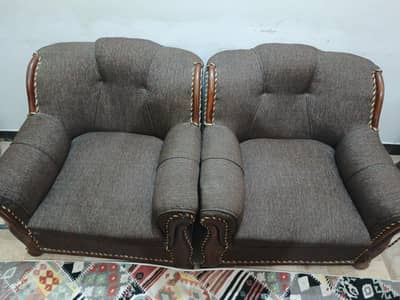 Classic Brown 5-Seater Sofa