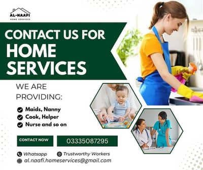 Professional Maid Cooks Baby sitters Patient Attendant Driver