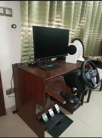 Xbox Series S, 2K Monitor, Steering Wheel with shifter and paddles