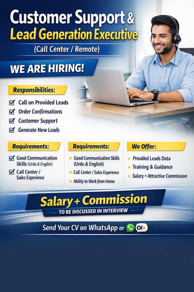 Customer Support & Lead Generation Executive (Remote)