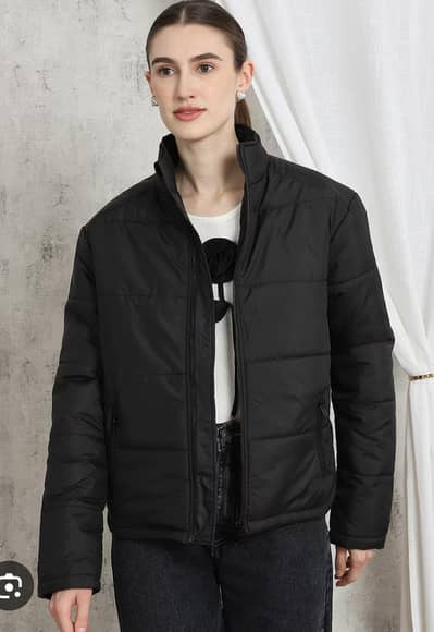 NEW ALKARAM BLACK PUFFER JACKET SIZE MEDIUM