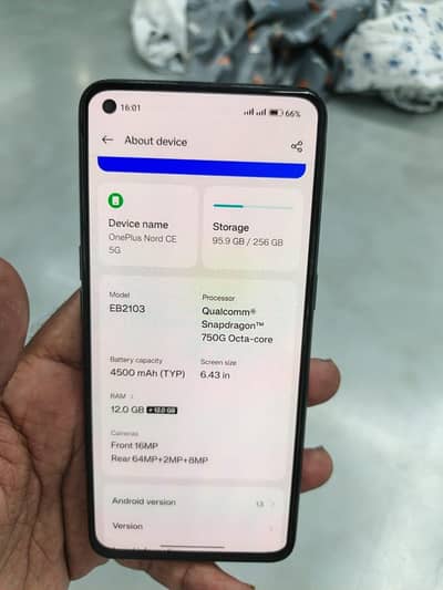 one plus Nord ce 5g double Sim pta approved life time