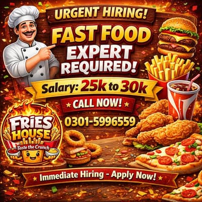 Experienced Fast Food Maker Needed Urgently