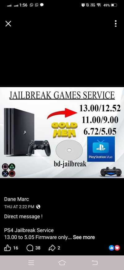 pa4 13.00 jailbreak ps5 10.01 available and 300 plus games