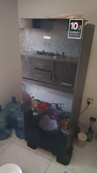 haier glass door fridge
