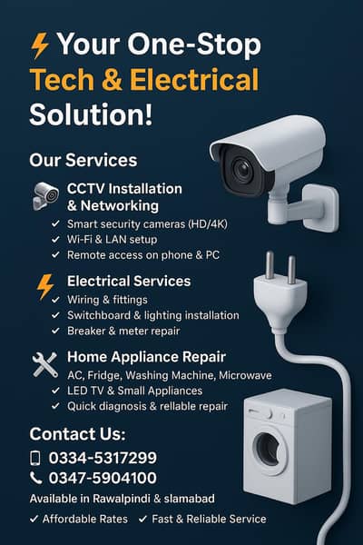 CCTV and All home appliances repairing