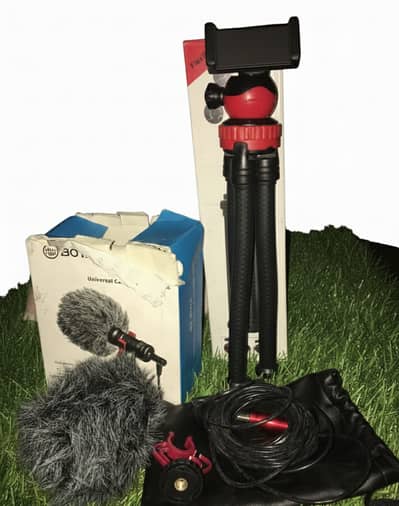 Boya M1 Mic + Foldable Tripod – Only 3 Months Used