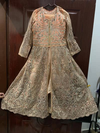 Heavily embroidered Pakistani formal dress