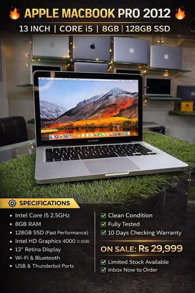 Apple MacBook pro 2012 13 inch core i5 8/128 gb