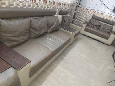 3.2. 1 6 seater leather poshish sofa set
