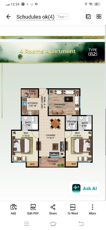 Greens Residencia 2 Bed DD