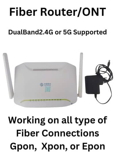 XPON (GPON & EPON) Dual Band (2.4G & 5G) Fiber Routers look like new