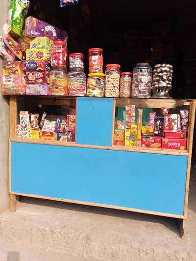 shop racks and counter