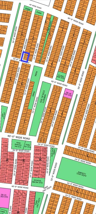 L-2103, 80 Sq Yard Plot, Gold Block