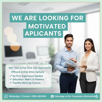 We are Hiring for Home Based & Office Based Online Work