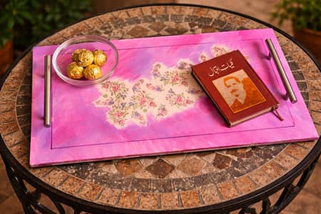Customized wooden Hand Painted Trays