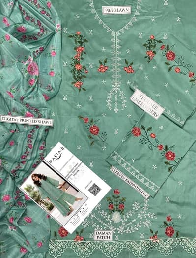 Maria B. Premium Embroidered 3pc Unstitched Suit