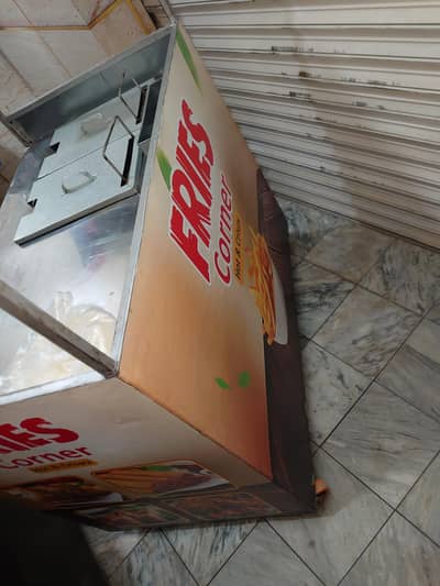 New fries stall steel counter  frier install 03354081905