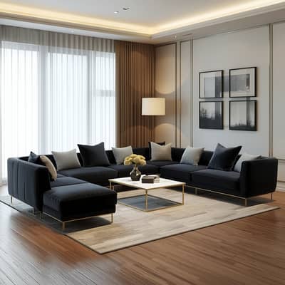 L-Shaped Sofa Design # Price: Per Seate