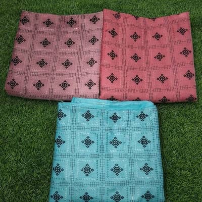 Ladies Unstitched Fully Embroided 3PC Suit With Shifle Barosha Dupata