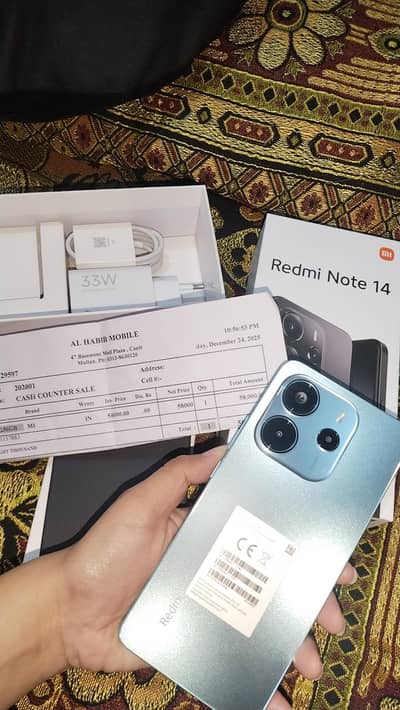 Brand New Redmi Note 14  (8/256)  full warranty