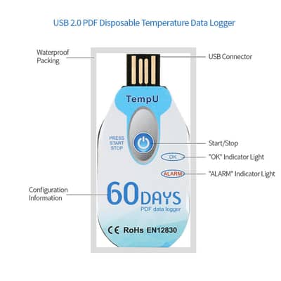 TempU02 Tzone Temperature Data Logger | PDF Data Logger | Single Use