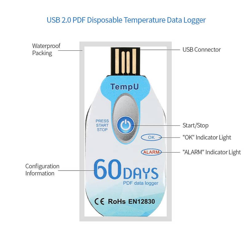 TempU02 Tzone Temperature Data Logger | PDF Data Logger | Single Use ...