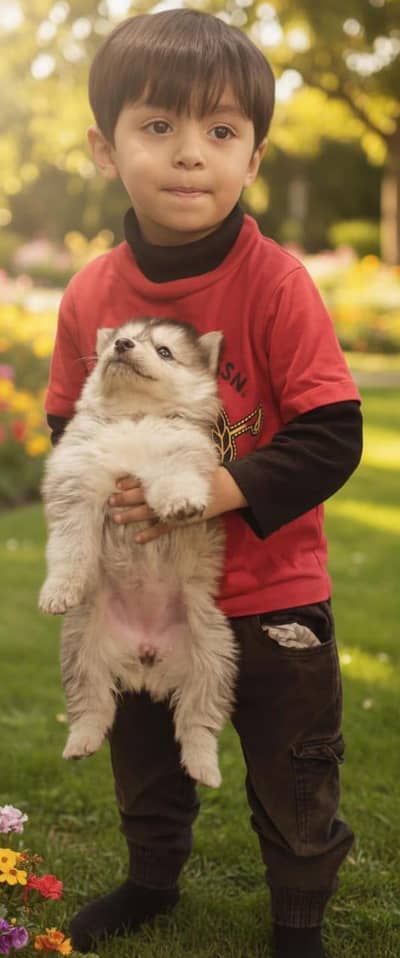 Adorable Husky Puppies Heavy Quality Whooly Coat Blue eyes