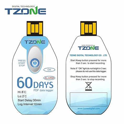 Tzone TempU02 Data Logger | Single Use PDF Temperature Data Logger 4