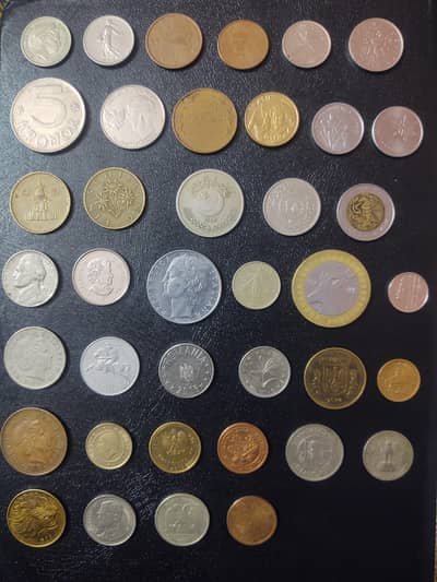 39 coins of 39 different countries