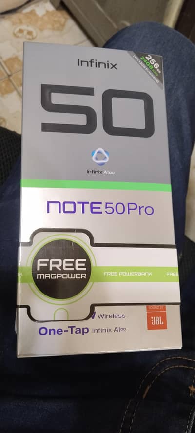 infinix note 50 pro  256 gb . silver color