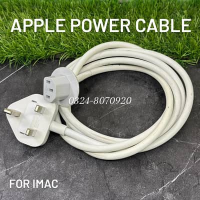 Genuine Apple iMac 3 Pin Power Cable / Cord - Used But 100% Original