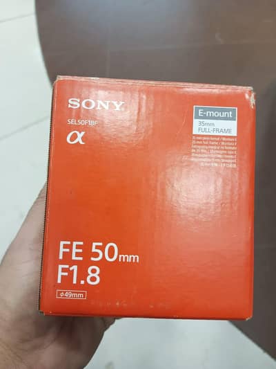 Sony lens 50mm 1.8 with original box
